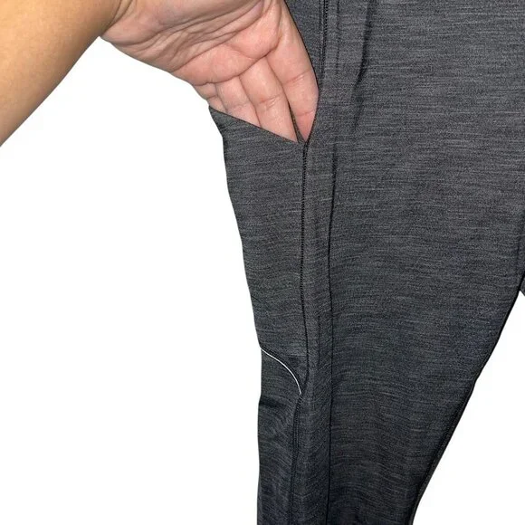 Lululemon Speed Up 28" Heathered Black Pocket Leggings Size 10 W5CM8S Luxtreme - Picture 5 of 10